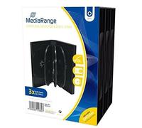 Boîtier double - MEDIARANGE - BOX35-8 - Capacité 8 disques - Couleur Noir - 3 pièces incluses