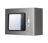 Boîtier Électrique avec Fenêtre de Visualisation, Coffret de Distribution Mural avec Charnières Amovibles, Plaque de Montage Galvanisée et Porte Étanche(30x25x15cm/11.8x9.8x6in)