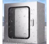 boitier Electrique Boîte De Jonction Électrique, Boîtier Extérieur Résistant Aux Intempéries avec Fenêtre De Visualisation, Boîtier en Acier Inoxydable Étanche(H x W x D 350x200x120MM/T 1MM)