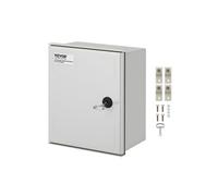 VEVOR Boîtier en fibre de verre NEMA, 30x25x14 cm, coffret armoire électrique NEMA 4X, IP66 étanche et anti-poussière, boîte de jonction électrique extérieure et intérieure, avec plaque de montage