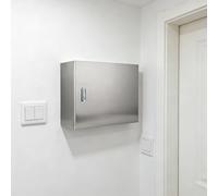 boitier Electrique Coffre De Jonction en Acier Inoxydable, Boîtier Électrique Extérieur avec Couvercle À Charnière, Coffre en Métal Étanche À La Poussière(H x W x D 300x700x150MM/T 1.5MM)