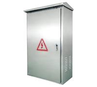 Boitier Electrique, Coffret Electrique en Acier Inoxydable 201 avec Grilles de Ventilation, Adaptéutilisation Extérieure(40x30x50CM/16x12x20IN)