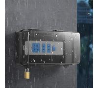 Boîtier électrique d'extérieur étanche IP55 pour rallonges, couvercle de prise de courant résistant aux intempéries avec double couvercle verrouillable, boîtier de jonction sécurisé pour jardin