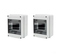 Boîtier électrique en ABS IP65 contre la poussière et la pluie | Capacité de 5 modules, indice IP65, anti-poussière, porte verrouillable sécurisée, idéale pour une protection multi-circuits