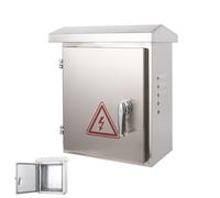 Boîtier Électrique en Acier Inoxydable 304, Boîtier de Raccordement Électrique Extérieur Étanche IP65 avec Plaque de Montage et Passages de Câbles(50x60x20cm/20x24x8in)