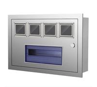 Boîtier Électrique en Acier Inoxydable avec Fenêtre de Visualisation, Boîtier Renforcé, Plaque de Montage Galvanisée avec Rail, pour Usage Industriel et Commercial