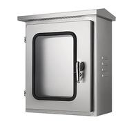 Boitier Electrique en Acier Inoxydable avec Joint D'étanchélté, Coffret Electrique à Double Porte, pour Utilisation Intérieure et Extérieure(50x30x60CM/20x12x24IN)