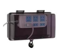 Boîtier Électrique Étanche - 6 Prises Imperméable Boîte De Raccordement Extérieur | Coffret Antintempéries Avec Serrure Pour Couverture Prolongateur Extérieur, Rangement Prise Pour Protection