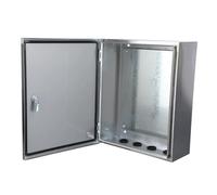 Boîtier électrique étanche IP65 en acier inoxydable, boîte de jonction durable pour intérieur/extérieur, plaque de montage sécurisée et résistante aux intempéries (60 x 50 x 18 cm) - Solution de