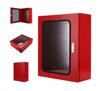 Boîtier Électrique Étanche Rouge, Boîte de Jonction en Acier Inoxydable, Boîtier Métallique Mural, Montage en Saillie, Avec Verrou de Sécurité et Fenêtre(304,19.7X23.6x11.8in)