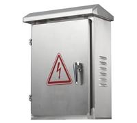 Boîtier Électrique Extérieur avec Serrure en Acier Inoxydable et Conception Étanche à Double Pente, pour Usage Industriel et Extérieur(30x40x20cm/11.8x15.7x7.8in)