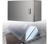 Boîtier électrique extérieur étanche, boîte de jonction en Acier Inoxydable avec Trous de Dissipation de Chaleur, boîtier électrique Mural (Dimensions H x L x P 12 x 36 x 4 Pouces/épaisseu