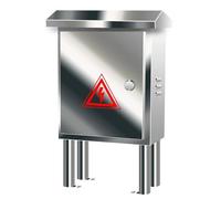 Boîtier Électrique sur Pied, Boite Derivation Étanche en Acier Inoxydable, Boîte de Jonction Électrique Verrouillable avec Plaques de Montage, pour Usage Extérieur(40x30cm/15.7x11.8in)