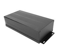 Boîtier Électronique Circuit Imprimé DIY Projet Boîte Aluminium Alliage Split 55 x 106 x 200mm((sable noir avec plaque de pliage))
