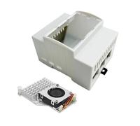 Boîtier en ABS - Ventilateur de refroidissement actif en option - Pour carte RPI5 - Couvercle de rail DIN - Connexion facile - ABS - Pour une utilisation durable