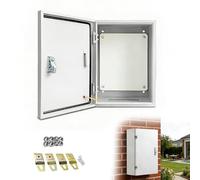 Boîtier en acier au Acier Galvanisé, 40×30×20cm | Boîtier de distribution étanche,Boîte de jonction électrique extérieure intérieure, avec Serrure Solide et Joint d'Étanchéité