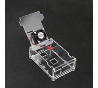 Boîtier en acrylique transparent pour Raspberry Pi 3 modèle B + 3B,couvercle de boîte,coque,ventilateur de refroidissement en option pour Raspberry Pi 3B + - Type Case with Fan