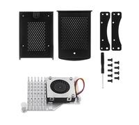 Boîtier en alliage d'aluminium avec ventilateur de refroidissement pour radiateur RPi 5 cartes avec dissipateur thermique en métal pour circuit imprimé