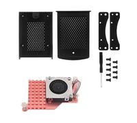 Boîtier en alliage d'aluminium avec ventilateur de refroidissement pour radiateur RPi 5 cartes avec dissipateur thermique en métal Boîtier de refroidissement pour circuit imprimé