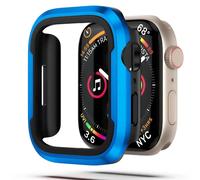 Boîtier En Alliage D'aluminium Pour Apple Watch Ultra 49mm S10 9 8 7 6 5 4 3 2 Se,Pare-Chocs En Tpu+Cadre Métallique Pour Iwatch 46mm 42mm 45/44/41/40mm.Blue.38mm-Series 3 2 1