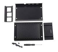 Boîtier en Alliage d'aluminium pour Raspberry Pi4, Coque de Protection de Carte mère légère et Durable avec clé hexagonale, Jeu d'outils, Couleur Grise