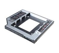 Boîtier en aluminium 9,5 mm 12,7 mm 2ème disque dur pour ordinateur portable CDDVD ROM Bay avec boîtier optique SATA antichoc