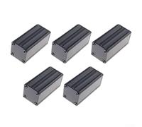 Boîtier en aluminium extrudé PCB - Design fendu pour projets électroniques et prototypage - Dissipation de chaleur - Boîtier en aluminium anodisé noir - 50 x 25 x 25 mm