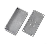 Boîtier en aluminium IP54 moulé sous pression Boîte en métal pour projets électroniques - Argent robuste léger 1590A 92 x 38 x 31 mm (1590 g (100 x 50 x 26 mm))