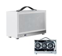Boîtier en aluminium Mini ITX : châssis PC portable à petit facteur de forme, conception de flux d'air solide et , style valise élégante | Ordinateur pour jeux, postes de travail,