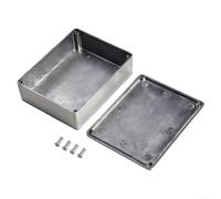 Boîtier en aluminium moulé sous pression argenté IP54 étanche à la poussière Boîte à instruments électrique avec vis pour électronique 1590A 1590B 1590BB (1590BB (120 x 95 x 35 mm))