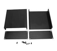 Boîtier en Aluminium Noir pour Circuit Imprimé Type Split DIY - Boîtier Division en Aluminium pour Projets Électroniques 54x145x150mm/2.1x5.7x5.9in Dissipation Thermique Excellente