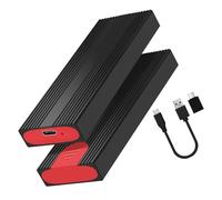 Boîtier en aluminium pour disque dur de 2 To - Transfert rapide de données pour jeux et projets créatifs - Boîtier NVMe externe avec refroidissement