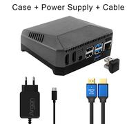 Boîtier en aluminium pour Raspberry Pi 4 Argon One M.2,avec SSD SATA M2,6 000 emplacements,couvercle GPIO,ventilateur de refroidissement,modèle B - Type Option 7