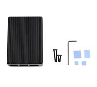 Boîtier en aluminium pour Raspberry Pi 4 B permettant un fonctionnement continu grâce à une régulation thermique passive et des E/S complètes pour l'accessibilité (pas de ventilateur noir)