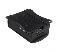 Boîtier en aluminium pour Raspberry Pi 5 avec support de ventilateur de refroidissement et supports de suspension conçus pour une gestion optimale du flux d'air (refroidissement noir)