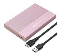 Boîtier de disque dur 52279 : 2,5" PnP SATA III, USB 3.0 aluminium QOLTEC