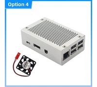 Boîtier en aluminium Raspberry Pi 3B + 3B,refroidissement passif actif,coque blindée en métal pour RPI 3B 3B + - Type 4With Fan