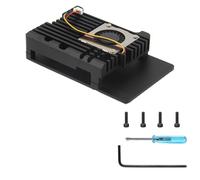Boîtier en métal avec radiateurs de Refroidissement pour RPi5 8GB / 4GB / 2GB / 1G, Installation Facile, boîte en Alliage d ' Aluminium, Conception Ouverte