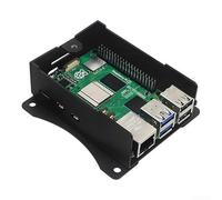 Boîtier en métal pour Raspberry Pi 5 avec fonctions de dispersion de la chaleur et points d'installation du ventilateur pour plus de stabilité (alliage de cuivre pur)