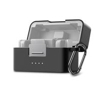 Boîtier en silicone durable pour boîtier de charge de microphone sans fil avec port de charge ouvert et mousqueton confortable
