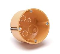 Boîtier encastré pour interrupteur à 1 ompatible avec les normes allemandes, couleur orange, idéal pour les installations électriques dans les maisons.