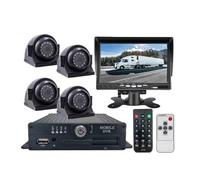 Boîtier enregistreur vidéo DVR for Camion et Voiture, Moniteur 7 Pouces AHD 1080P, caméras de Vue arrière latérales 3x5m + 1x15m 12-24v for Bus Van RV