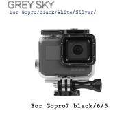 Boîtier étanche boîtier d'écran tactile pour GoPro Hero 7 noir Go Pro Hero7 argent/blanc étui de Protection pour appareil photo accessoires de montage