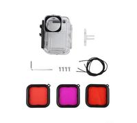 Boîtier étanche en ABS de 45 m avec 3 filtres de couleur pour DJI Action 5 Pro, coque de protection sous-marine pour la plongée et les sports nautiques