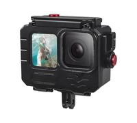 Boîtier étanche en Alliage d'aluminium de 80 m pour caméra d'action Go Pro Hero 13/Hero12/Hero11/Hero10/Hero9 - Noir