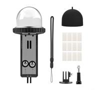 Boîtier étanche pour DJI Pocket 3, protection de plongée jusqu'à 40 m, matériau PC résistant aux chocs, coque sous-marine transparente avec dragonne et adaptateur pour caméras de sport (noir)