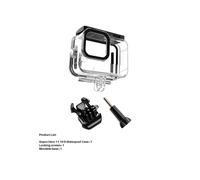 Boîtier étanche pour GoPro Hero 11/10/9 noir avec inserts antibuée, protection d'écran en verre trempé et poignée flottante