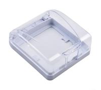 Boîtier étanche pour interrupteur mural et prise de lampe murale de type 86 avec bouchon rabattable pratique pour et (transparent)