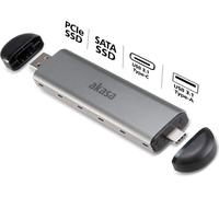 Boîtier externe de disque SSD M.2 Sata/NVMe vers SSD USB 3.1 Gen2 d'Akasa (AK-ENU3M2-04)