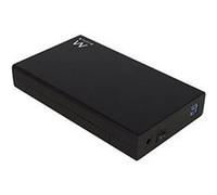 Ewent Boîtier externe EW7056 pour disque dur 3,5" SATA USB 3.1 compatible Windows et Mac Noir
